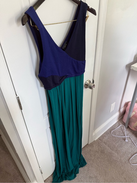 Maeve Dresses & Skirts - Maeve Navy and Teal Panel Maxi Dress